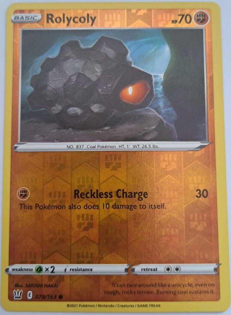 Rolycoly - 078/163 - Common - Reverse Holo - Pokemon Battle Styles
