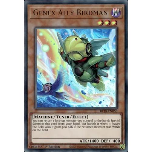 Genex Ally Birdman (Alt Art) - BLTR-EN058 - Ultra Rare - YuGiOh