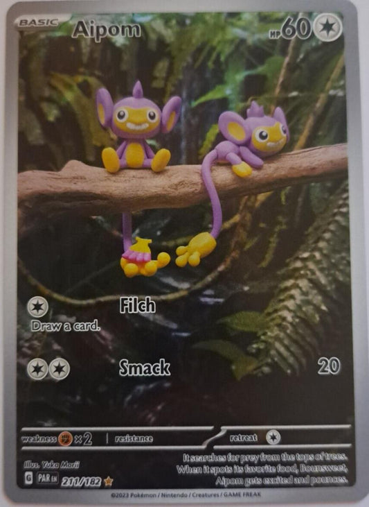 Aipom 211/182 Pokemon Scarlet & Violet: Paradox Rift