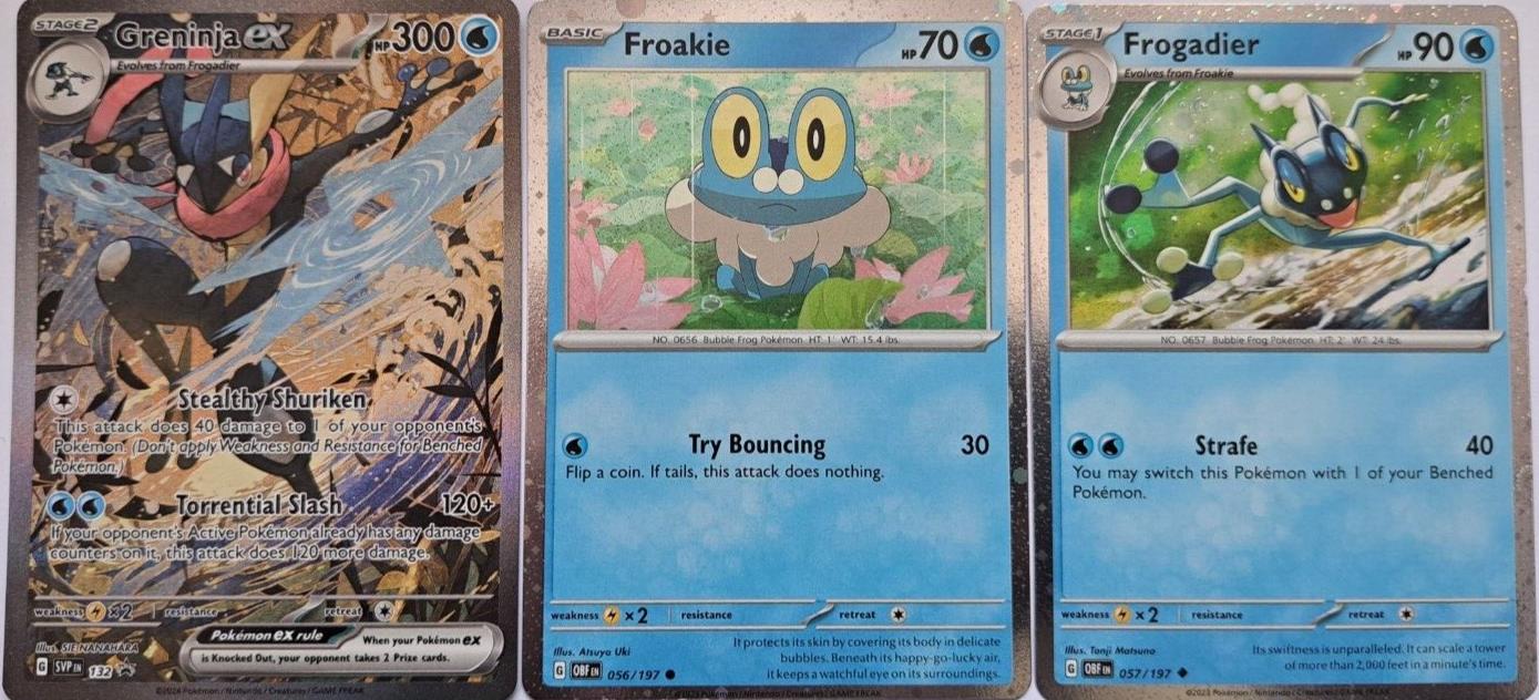 Pokemon Greninja EX SVP 132 Shrouded Fable Black Star Promo Frogadier Froakie