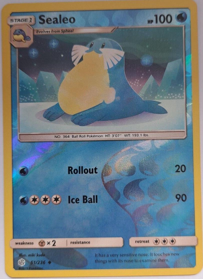 Sealeo - 51/236 - Uncommon - Reverse Holo - Pokemon Cosmic Eclipse