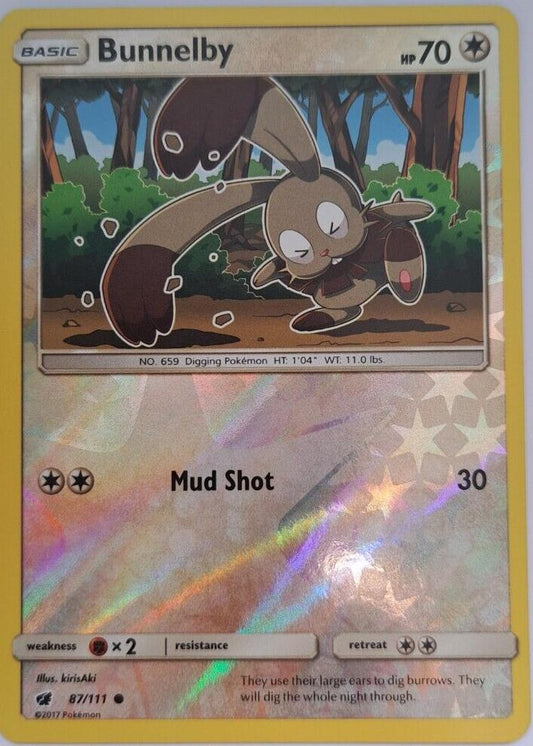 Bunnelby - 87/111 - Common - Reverse Holo - Pokemon Crimson Invasion