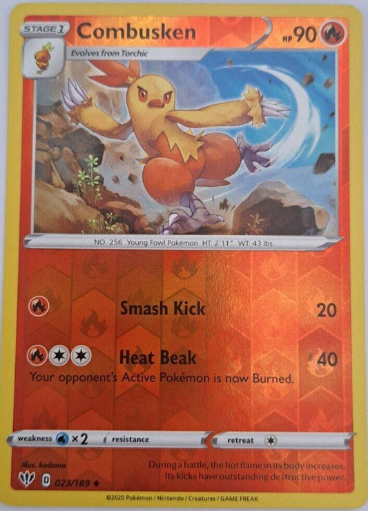 Combusken - 023/189 - Uncommon - Reverse Holo - Pokemon Darkness Ablaze