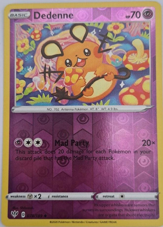 Dedenne - 078/189 - Uncommon - Reverse Holo - Pokemon Darkness Ablaze