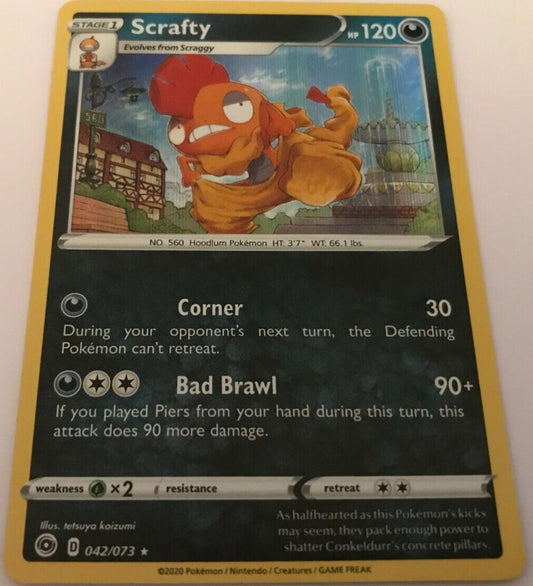 Scrafty 042/073 - Rare Holo - Pokemon Champions Path