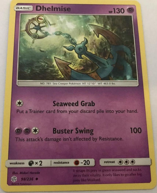 Dhelmise 98/236 Uncommon - Pokemon Sun And Moon Cosmic Eclipse
