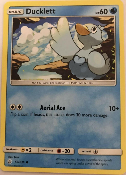 Ducklett 59/236 Common - Pokemon Sun And Moon Cosmic Eclipse
