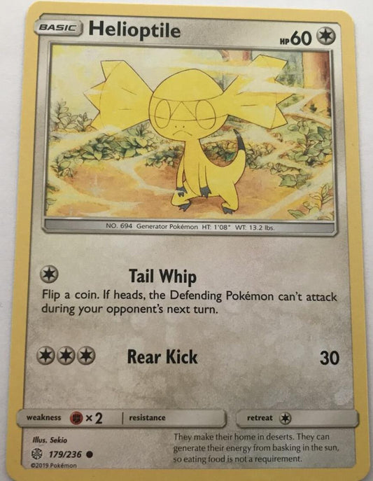 Helioptile 179/236 Common - Pokemon Sun And Moon Cosmic Eclipse