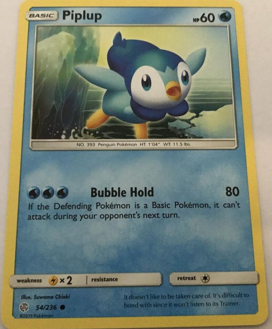 Piplup 54/236 Common - Pokemon Sun And Moon Cosmic Eclipse
