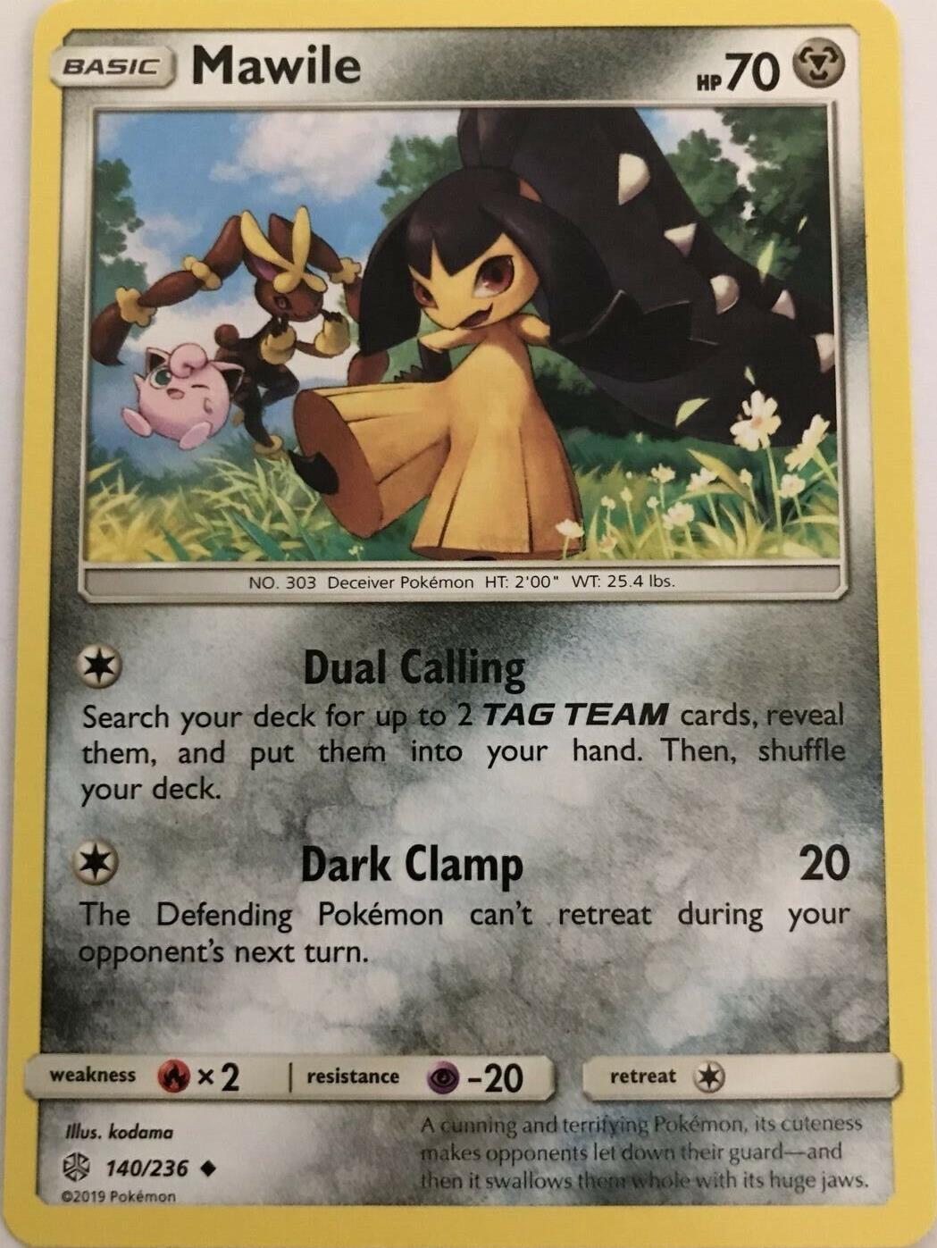 Mawile 140/236 Uncommon - Pokemon Sun And Moon Cosmic Eclipse