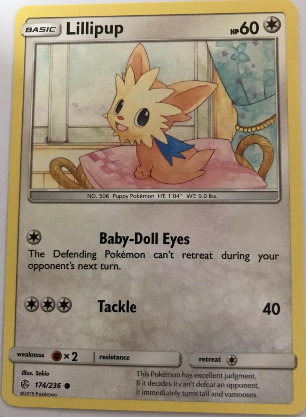 Lillipup 174/236 Common - Pokemon Sun And Moon Cosmic Eclipse