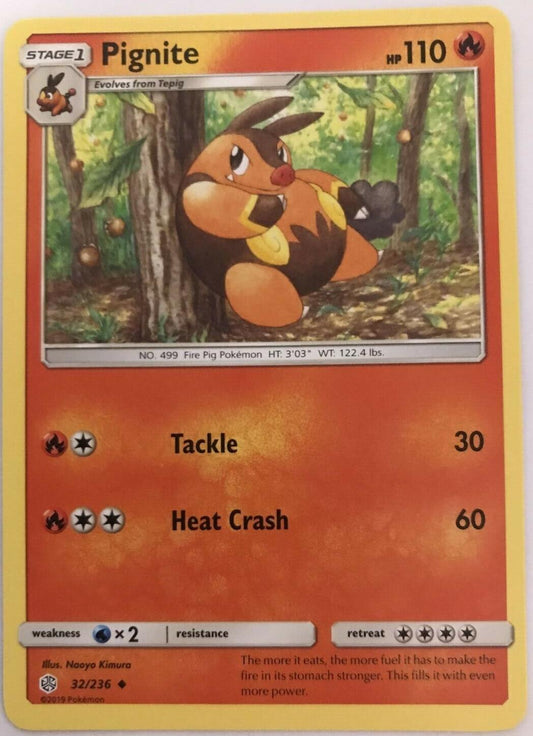 Pignite 32/236 Uncommon - Pokemon Sun And Moon Cosmic Eclipse