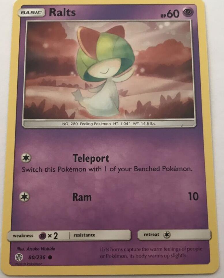 Ralts 80/236 Common - Pokemon Sun And Moon Cosmic Eclipse