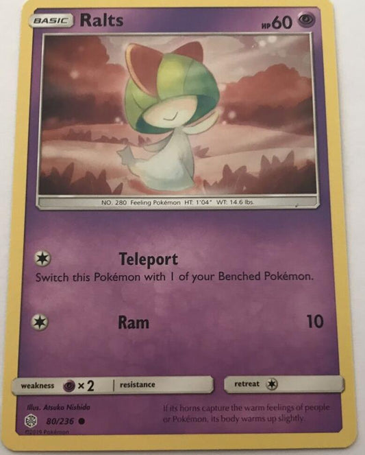 Ralts 80/236 Common - Pokemon Sun And Moon Cosmic Eclipse