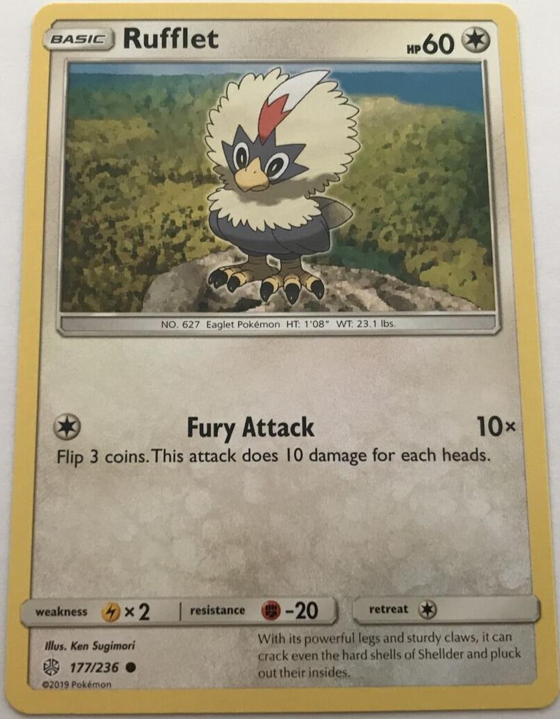 Rufflet 177/236 Common - Pokemon Sun And Moon Cosmic Eclipse