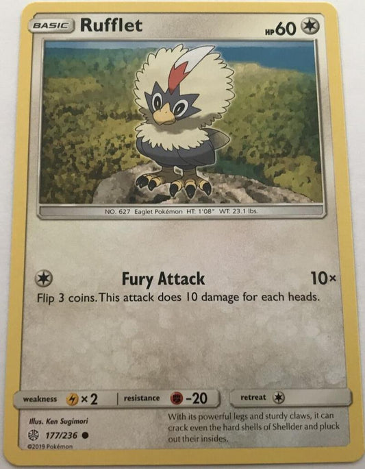 Rufflet 177/236 Common - Pokemon Sun And Moon Cosmic Eclipse