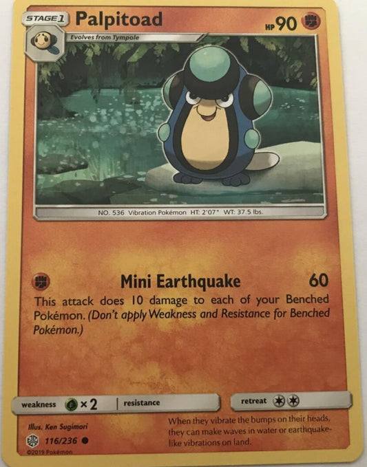 Palpitoad 116/236 Common - Pokemon Sun And Moon Cosmic Eclipse