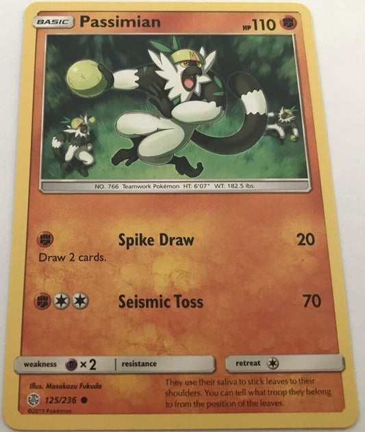 Passimian 125/236 Common - Pokemon Sun And Moon Cosmic Eclipse