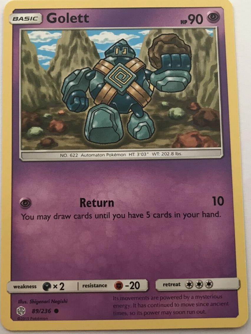 Golett 89/236 Common - Pokemon Sun And Moon Cosmic Eclipse