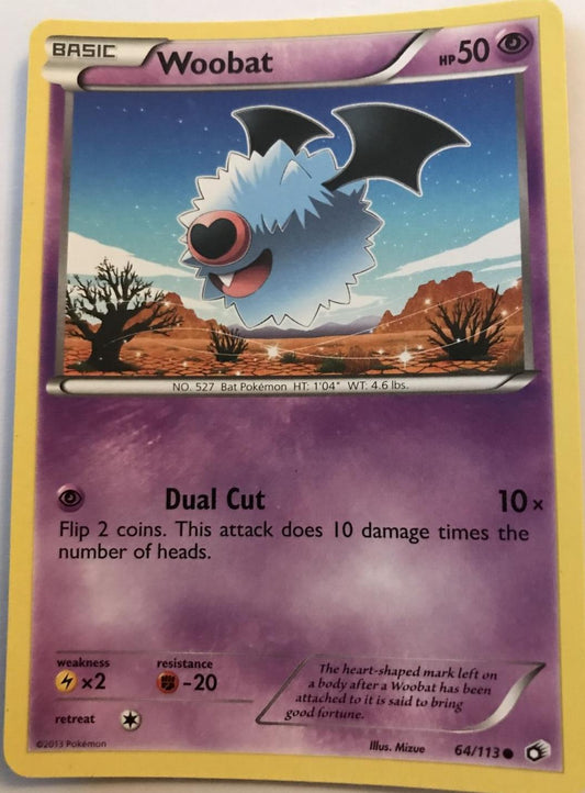 Woobat 64/113 Common - Pokemon Legendary Treasures
