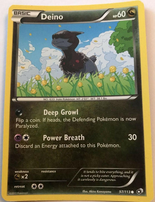 Deino 97/113 Common - Pokemon Legendary Treasures