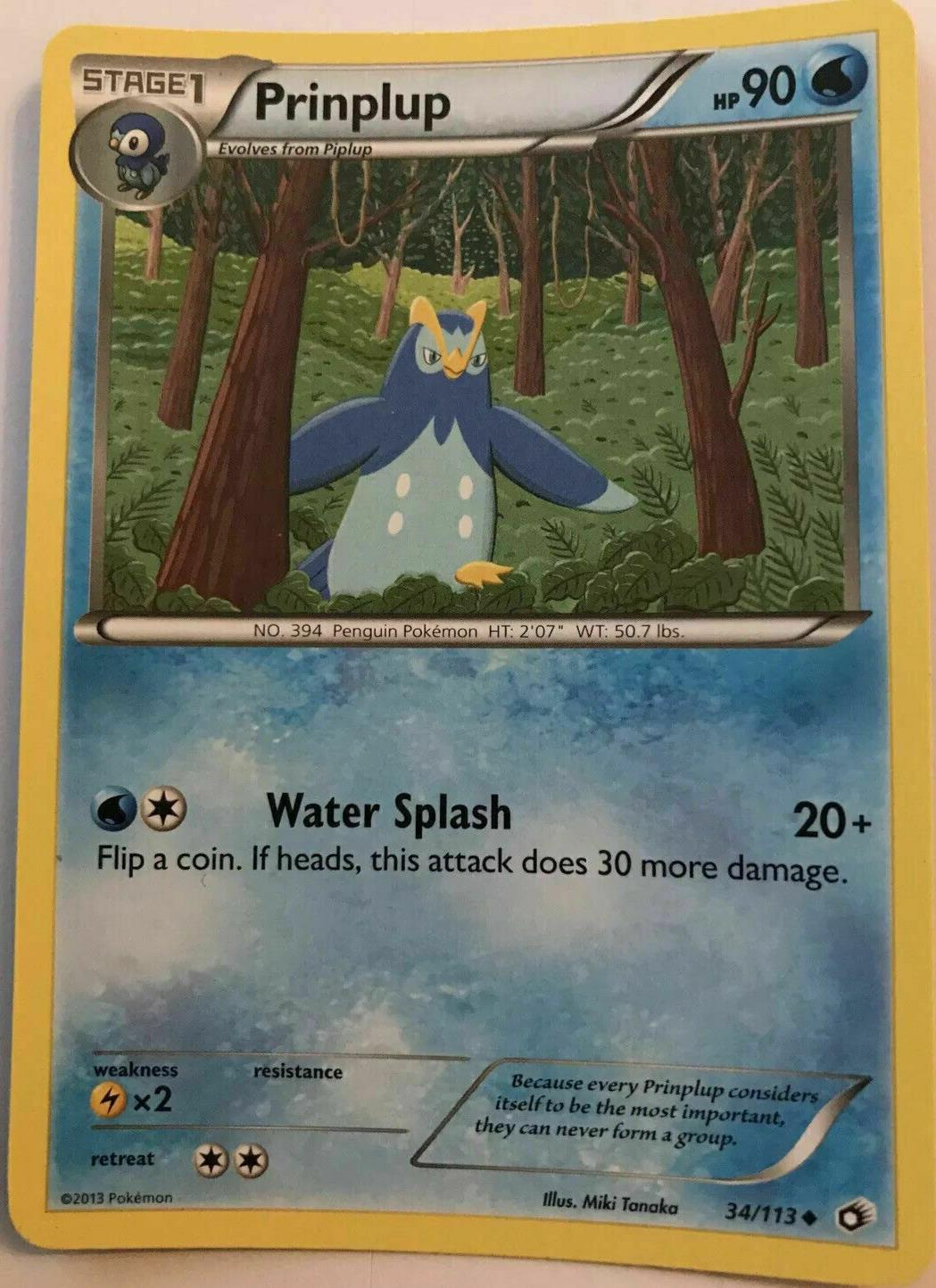 Prinplup 34/113 Uncommon - Pokemon Legendary Treasures