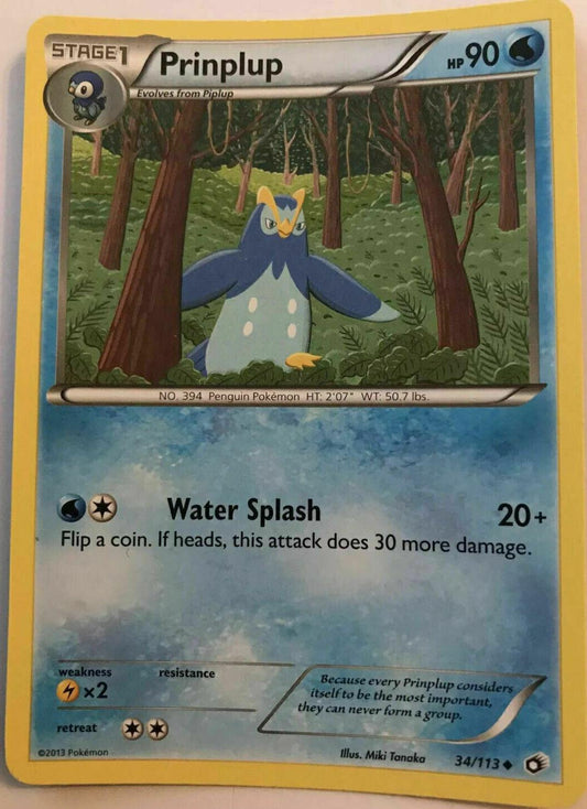 Prinplup 34/113 Uncommon - Pokemon Legendary Treasures