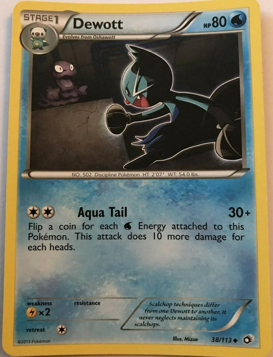 Dewott 38/113 Uncommon - Pokemon Legendary Treasures