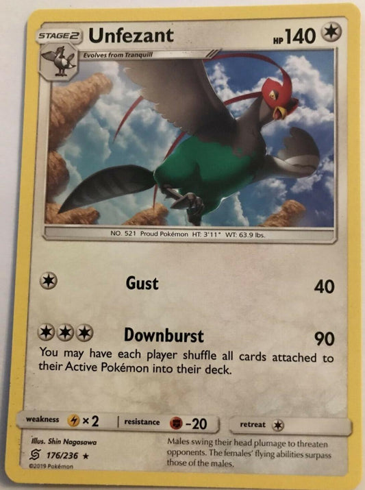 Unfezant 176/236 Rare - Pokemon Unified Minds