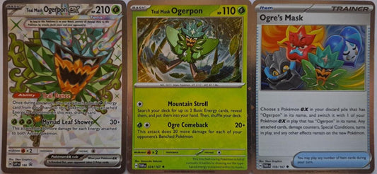 Teal Mask Ogerpon ex SVP166 024/167 159/167 Trio Pokemon Surging Sparks SV8