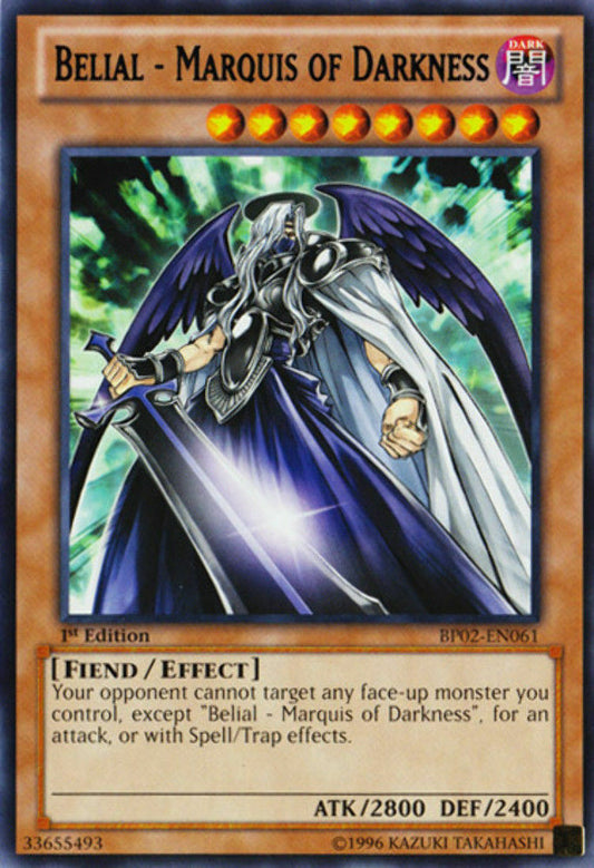 Belial - Marquis of Darkness - BP02-EN061 - Rare - 1st Edtion YuGiOh