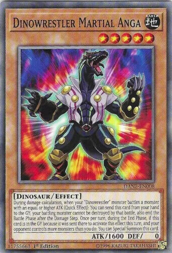 Dinowrestler Martial Anga - DANE-EN008 - Common - 1st Edition - YuGiOh