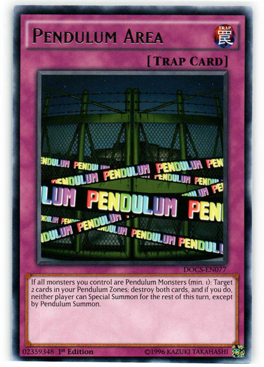 Pendulum Area - DOCS-EN077 - Rare - 1st Edition - YuGiOh