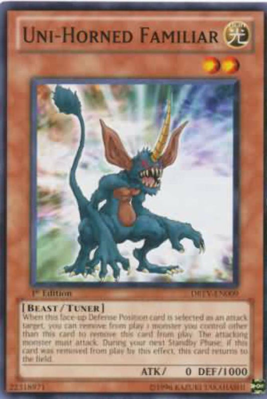 Uni-Horned Familiar - DREV-EN009 - Common - Unlimited Edition - YuGiOh