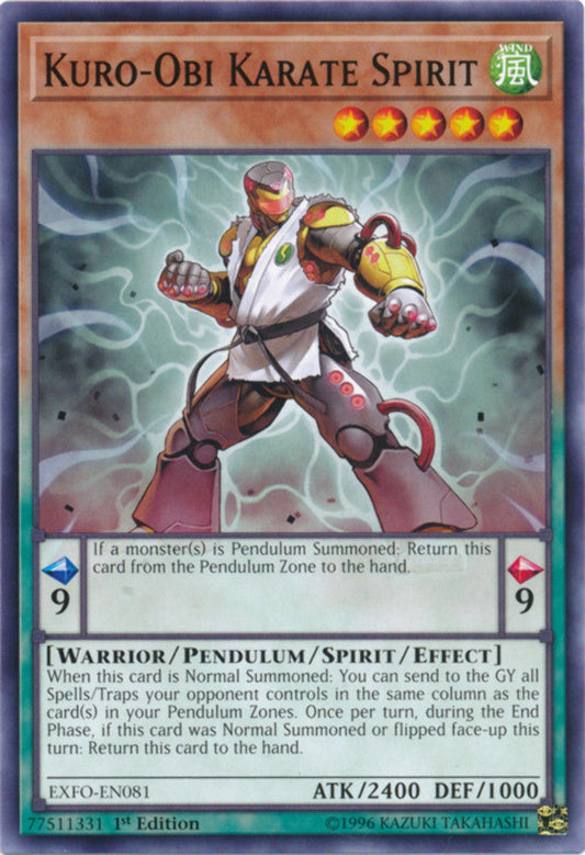Kuro-Obi Karate Spirit - EXFO-EN081 - Common - 1st Edition - YuGiOh