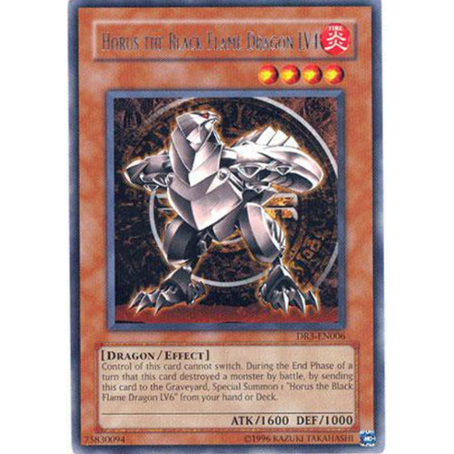 Horus the Black Flame Dragon LV4 - DR3-EN006 - Rare - Unlimited Edition - YuGiOh
