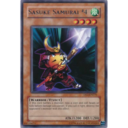 Sasuke Samurai #4 - DR3-EN076 - Rare - Unlimited Edition - YuGiOh