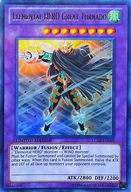 Elemental HERO Great Tornado - LC02-EN010 - Ultra Rare - Limited Edition YuGiOh