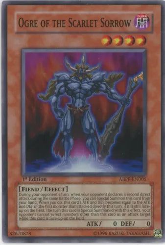 Ogre of the Scarlet Sorrow - ABPF-EN005 - Super Rare - 1st Edition - YuGiOh