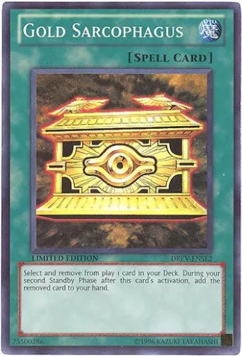 Gold Sarcophagus - DREV-ENSE2 - Super Rare - Limited Edition - YuGiOh LP