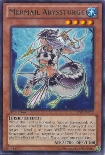 Mermail Abyssturge - ABYR-EN017 - Rare - 1st Edition - YuGiOh