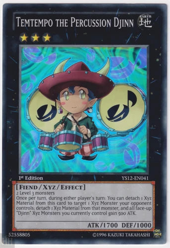 Temtempo the Percussion Djinn - YS12-EN041 - Super Rare - 1st Edition - YuGiOh