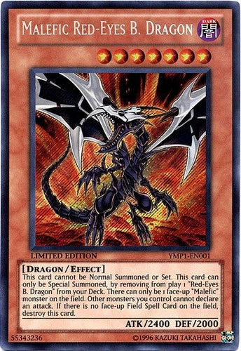Malefic Red-Eyes B. Dragon - YMP1-EN001 - Secret Rare - Limited Edition WORN