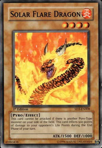 Solar Flare Dragon - SD3-EN008 - Common - 1st Edition - YuGiOh