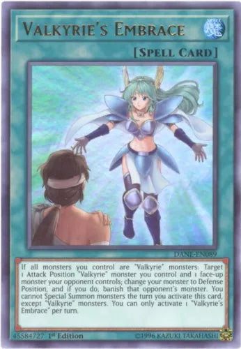 Valkyrie's Embrace - DANE-EN089 - Ultra Rare - 1st Edition - YuGiOh