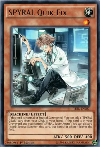 SPYRAL Quik-Fix - TDIL-EN087 - Rare - 1st Edition - YuGiOh