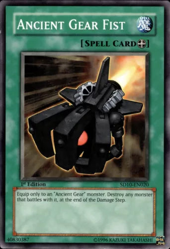 Ancient Gear Fist - SD10-EN020 - Common - 1st Edition - YuGiOh