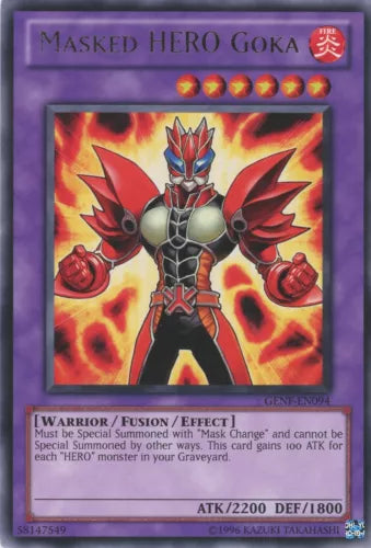 Masked HERO Goka - GENF-EN094 - Rare - Mixed Editions - YuGiOh