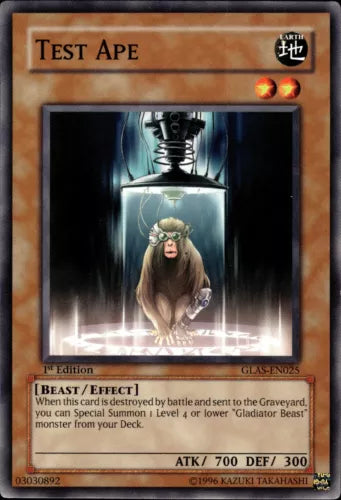 Test Ape - GLAS-EN025 - Common - 1st Edition - YuGiOh