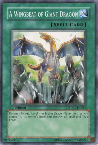 A Wingbeat of Giant Dragon - SDRL-EN025 - Common - 1st Edition - YuGiOh